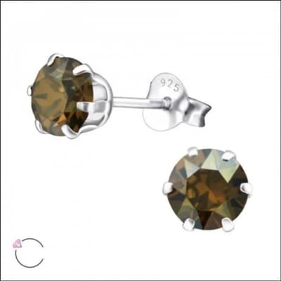 Aramat Jewels | Oorbellen | Zilveren oorbellen brons kristal | | | | | | | Verkleurd niet