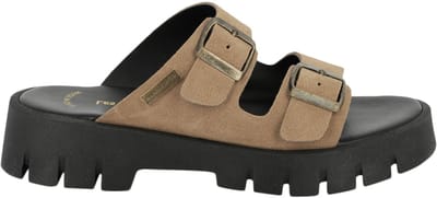 Tiamo leren sandalen met hakken