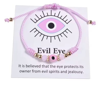 Akyol - roze Evileye armband – evil – eye – blauwe evileye – armband– unisex – geluk – bescherming – boze oog ketting - turkse oog - nazar - cadeau voor vriendin - blauwe oog armband – vrienden armband