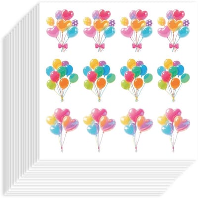 Dailygoods- Ballonstickers 240 Stuks - Zelfklevende Papieren Stickers - Waterdichte Liefdesballonnen - Decoratieve Stickers - Plakboek/Kalender Decor - Decoratiestickers