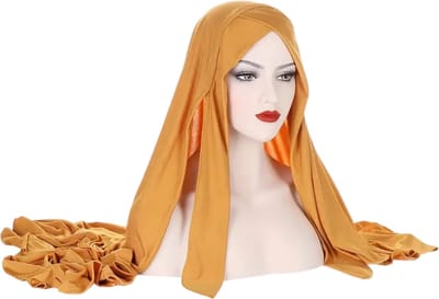 Bovista Hoofddoek - Hijab - Dames - Abaya - Sjaal - Islamitische Kleding - Moslim Kleding - Alhamdulillah - Geel