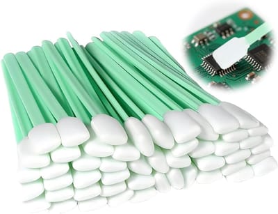 50 Stuks Schoonmaak Sponsen met Lange Steel - Grote Hoofd Schuim Swabs voor Camera Lens en Inkjet Printer Reiniging