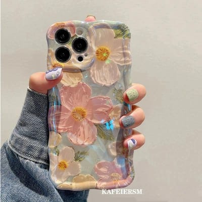 Coque de téléphone de luxe à fleurs bleu laser pour iPhone 11 12 13 14 15 16 Pro Max Mode Rétro Antichoc TPU Silicone Souple For iPhone 15