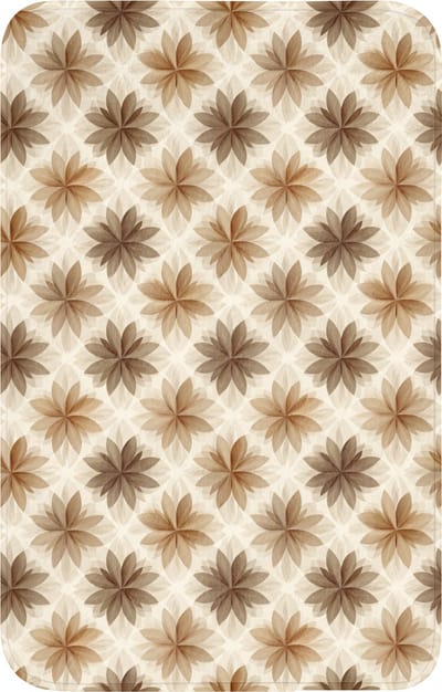 WC mat 50x80 cm - Antislip - Geografisch - Patroon - Bruin - Toiletmat - Vloermat - Douchemat - Toilet tapijt - Toiletmatten