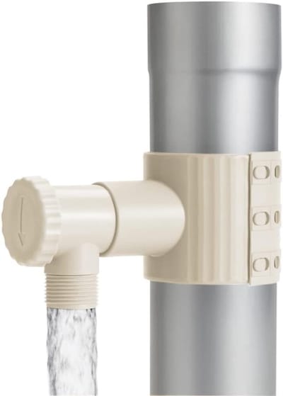 Regenwater Opvangbak - Water Recycler Set - Duurzaam Water Gebruik - Eenvoudige Installatie - 75-100 mm - Zandkleur