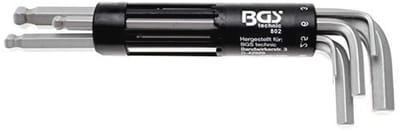 Stiftsleutelset met kogelkop - lang - inbus 2-10 mm - 8-dlg.