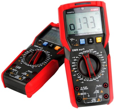 Digitale Multimeter - Spanningstester Stroommeter - Elektrische metingen uitvoeren - True RMS meting - 1000V 20A - Grijs