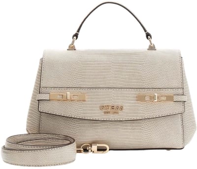 GUESS schoudertas handtas Melinda Top Handle Flap Bag Light Taupe