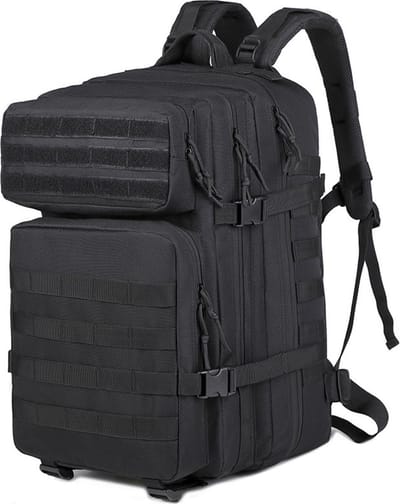Somstyle Tactical Backpack - 45 Liter - Militaire Rugzak - Wandelrugzak - Zwart