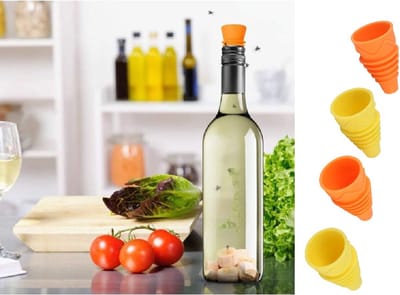 4 x Fruitvliegjes Vanger - Vliegenvanger - Vliegenverjager voor op Tafel - Rouwvliegjes Bestrijden - Vliegen - Siliconen - Fruitvliegjes Vallen