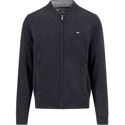 Fynch-Hatton Vest College Collar Mélange Merino Cashmere Charcoal / male