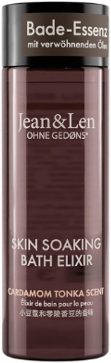 Jean & Len Skin Soaking Bath Elixir - Cardamom & Tonka | 1x 100ml - Luxe Badolie met Cardamom & Tonka | Ontspannend & Verzorgend
