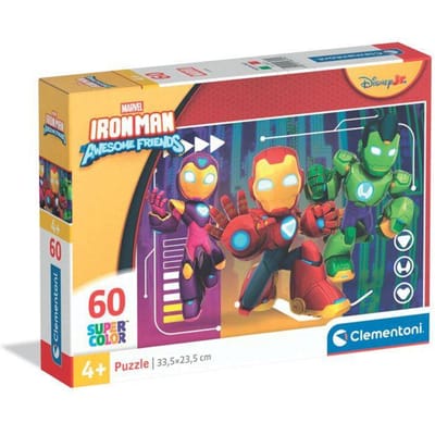 Clementoni Kinderpuzzel Marvel Iron Man - Puzzel 60 Stukjes - Legpuzzel en Educatief Speelgoed - Spelletjes en Puzzels voor Kinderen vanaf 4 Jaar