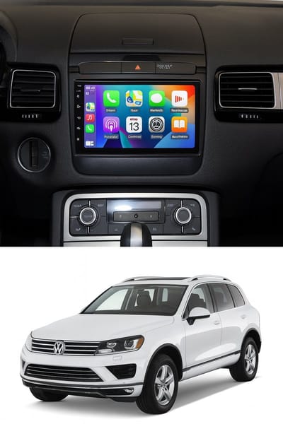 ADIVOX T1 9 inch geschikt voor Volkswagen Touareg 2011-2017 Android 14 2GB/32GB Quad Core CarPlay/Auto/WiFi/RDS/DSPDAB+