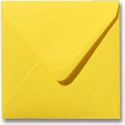 Envelop 14 x 14 cm Boterbloemgeel 60 stuks