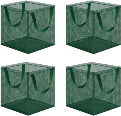 Vijverplantenmand - Opvouwbare manden - Hydrokweek planten - Herbruikbaar gaasontwerp - 18x18x18 cm - Groen