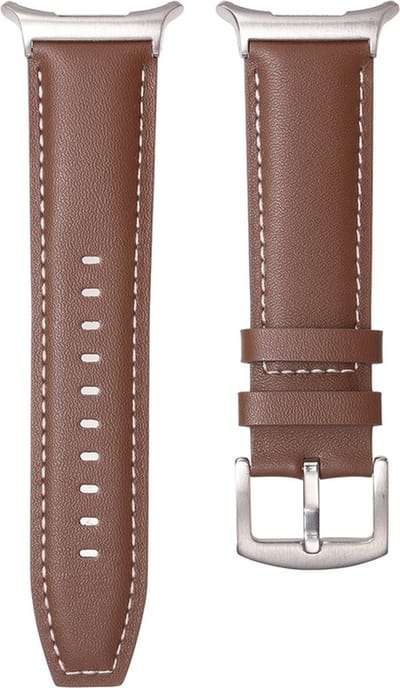 Leren bandje - geschikt voor Samsung Galaxy Watch Ultra (47mm) / Ultra 2025 (47mm) - donkerbruin