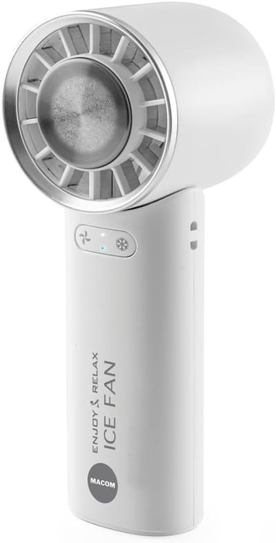 Draagbare Mini Ventilator - Persoonlijke Koeler - Persoonlijke Verkoeling - Innovatieve Koelfunctie - 5.5 x 6 x 16.2 cm - Wit