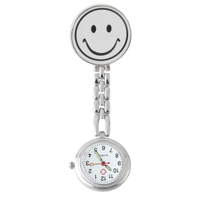 Fako® - Verpleegstershorloge - Zusterhorloge - Verpleegster Horloge - Smiley - Wit