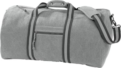 Quadra Vintage Canvas Holdall Duffelzak - 45 Liter (Pakket van 2) (Vintage Lichtgrijs)