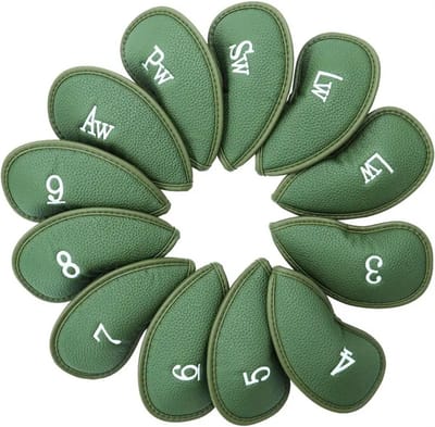 Livano Golfclub Headcover - Covers - Beschermers - Golfset - Groen - 12 Stuks
