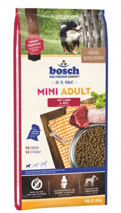 Bosch Adult Mini - Hondenvoer - Lam & Rijst - Voor kleine honden - 15 kg