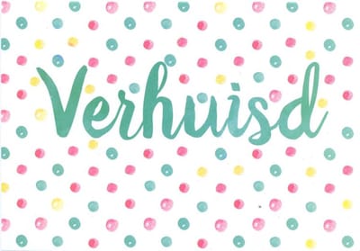 Wenskaart Verhuisd - Gratis verzonden - D4395/204