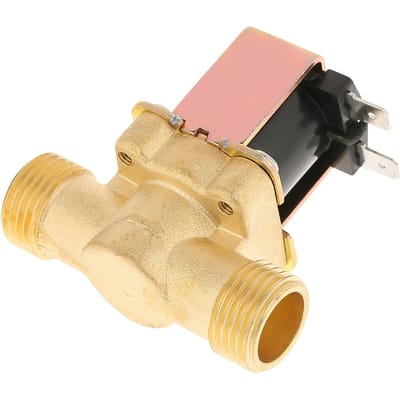 12  DC 12V normaal gesloten messing elektrische solenoïdeklep voor waterregeling wit