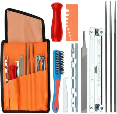 11-delige slijpset voor kettingzaag, professionele slijper, draagbare slijper, accessoires voor optimale zaagprestaties