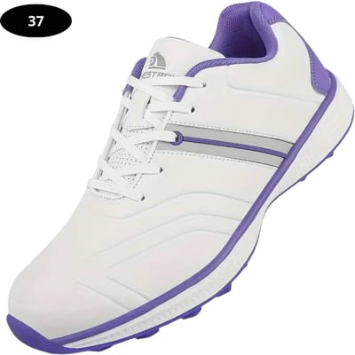 Livano Golfschoenen Dames- Sneakers - Golfkleding - Golfschoenen Antislip - Waterdicht - Golfen - Wit & Paars - Maat 37