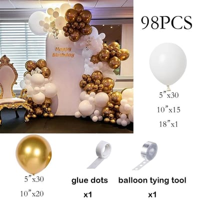 Witgouden Ballonnen Slinger Metallic Gouden Ballonnenboog Kit Bruiloft Verlovingen Jubileum Babyshower Verjaardagsfeest Decoratie AS Picture gray