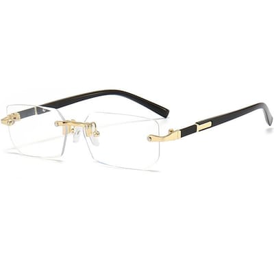 Lunettes de soleil sans monture Rectangle mode populaire femmes nuances lunettes de soleil femme été lunettes extérieures