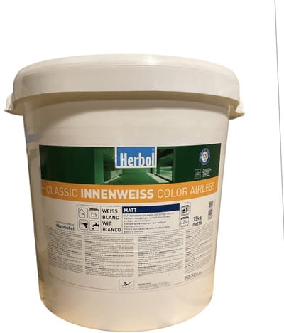 Herbol Classic Innenweiss Color Airless, Verf, Kant-en-klaar gemengd, Wit, Matt glans, Weiß, 7 m²/L