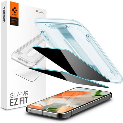 Spigen Privacy Glass Geschikt voor Google Pixel 9 / 9 Pro - EZ Fit GLAS.tR - 9H Tempered Glass Screen Protector - Case Friendly - Gemakkelijke Installatie - 2-Pack