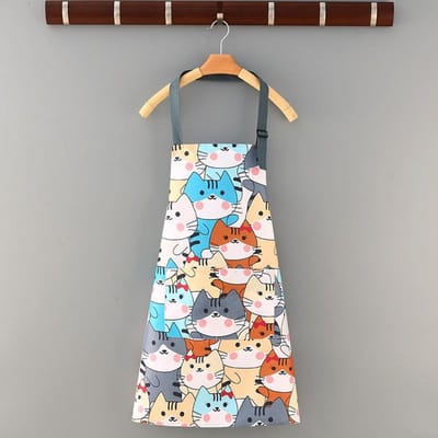 Tablier de cuisine imperméable à motif floral pour femmes et hommes, tablier de cuisine résistant à l'huile pour adultes