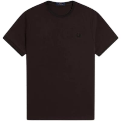 T-shirt met dubbel contrasterend biesje Fred Perry