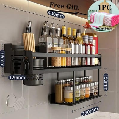 50CM Keuken Opbergrek Kruidenrek Wandmontage Specerijen Multifunctionele Huishoudelijke keukenorganizer Opbergrek