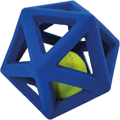 Rubber bal met tennisbal voor honden Nobby Pet
