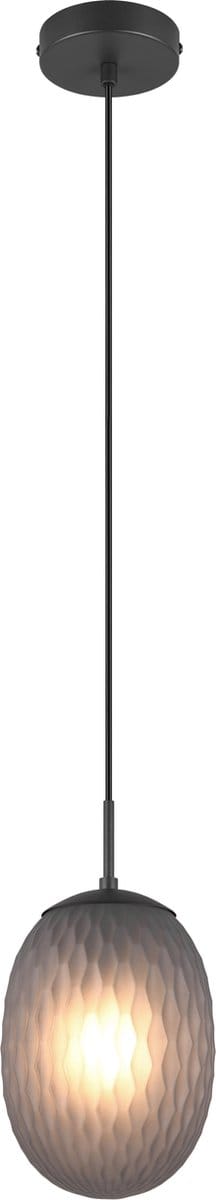 TRIO FACETTE - Hanglamp - Zwart mat - excl. 1x E27 4 W - Plafondbevestiging - In hoogte verstelbaar
