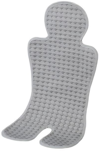 Koelmatje voor kinderwagen – Koelmatje voor autostoeltje – Ademend koelmatje – Geschikt voor warm weer – S-vormig koelmatje – grijs