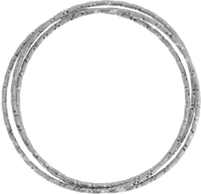 Behave - Bangle set met hamerslag - zilverkleur - minimalistische look