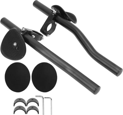Fiets Aerobar - Triathlon Stuur - Lange Afstand Fietsen - Verstelbare Armsteunen - 34cm Stuur - Zwart