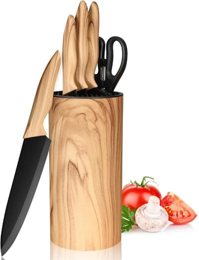 Messenblok Set - RVS - Hoogwaardige Koks- en Santokumessen - Ergonomische Handgrepen - Voor Kookliefhebbers