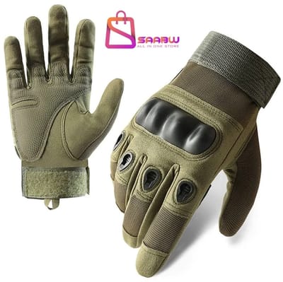 Tactische Handschoenen XL Groen - Militaire Survival Handschoenen - Combat Handschoenen met Knokkelbescherming - Antislip - handschoenen heren - werkhandschoenen heren - 51451