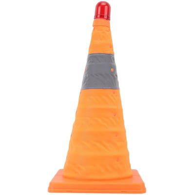 Waarschuwingslamp Nachtzicht Reflecterend Bord Hefbare Verkeersveiligheidskegel voor Parkeren 45cm Uittrekbare Hoogte gray