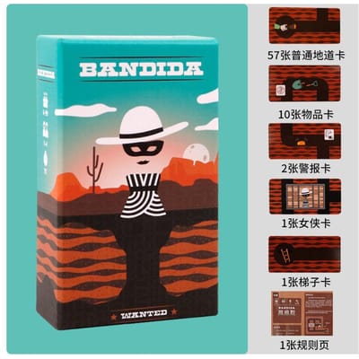 Bandido Bandida Bordspel 1-4 Spelers Strategie Puzzel Kaart Ideaal Voor Kinderen & Volwassenen Feest Familie Plezierig blauw