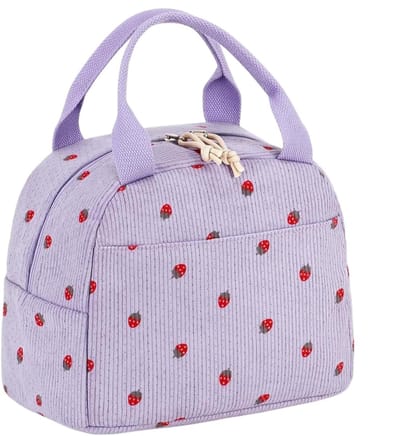 Thermo lunchtas - Boodschappentas herbruikbaar - Lunch meenemen - Ruim en robuust - 27 x 20 x 5 cm - Paars