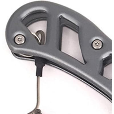 Pince à Lèvres de Poisson Alliage d'Aluminium Opération à Une Main Contrôle Facile Portable Pince à Lèvres de Pêche Noir Ruthénium gray