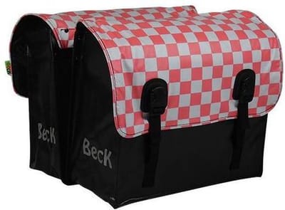 BECK Classic - Dubbele Fietsstas - Pink Checker - 46L