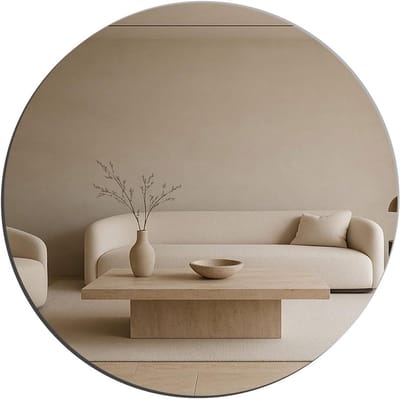 Grote Ronde Zelfklevende Acryl Spiegel van 30 cm voor Wanddecoratie in Badkamer en Woonkamer, Ideaal als Decoratieve Spiegel en Wandaccessoire